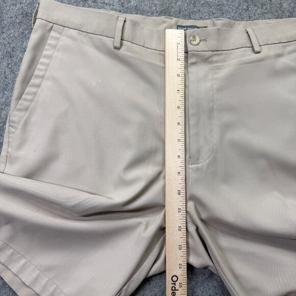 Peter Millar Salem Performance Golf Shorts Men 38 Beige Khaki 9" Classic Fit b97 - Picture 15 of 16